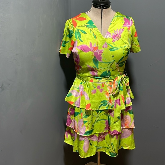 Nicole Miller Dresses & Skirts - Nicole Miller Dress Color-Lime Green,Purple& Orange Size-Medium NWT